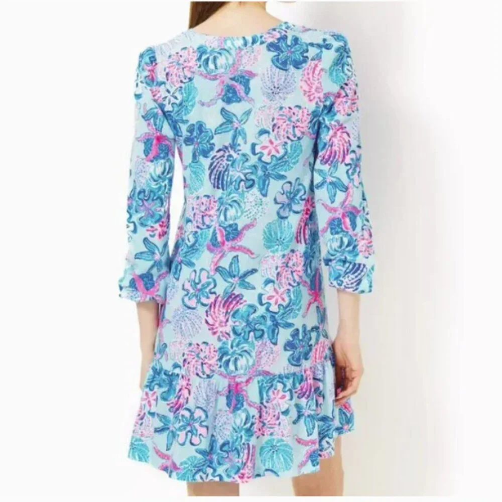 NWT - Lilly Pulitzer Alyssa A-Line Cotton Dress Multi Color Bahamas Beachcomber - Picture 2 of 8